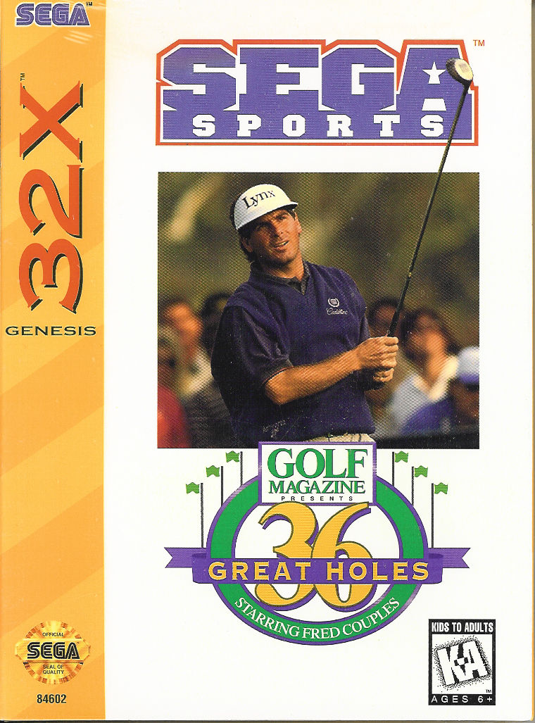 32X: GOLF MAGAZINE: 36 GREAT HOLES STARRING FRED COUPLES (BROKEN BOX) (COMPLETE) - Click Image to Close
